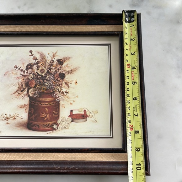 VINTAGE floral still life print framed autumn rustic botanical - Picture 7 of 8